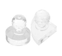 HOOWIFFY round Eyeshadow Stamp Press Tool 2pcs Eye Shadow Applicator Acrylic Makeup Blush Pressing Stamper for Powdered Makeup Repair Sophisticated Look