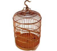 HOOWIFFY round Shape with Bottom Tray and Standing Pole and Enough Activity Space Parakeet Cage with Hanging Hook Fine Workmanship for Budgie and Pet Bird Indoor Use