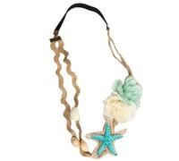 HOOWIFFY Shell Decorated Hairband Pearl Headband Adjustable Photo Props Elegant Bohemian Style for Ladies at Festival and Bohemian Themed Party