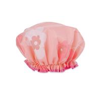 HOOWIFFY Shower Band Caps 2pcs with Waterproof Double-layer Elastic and, Foldable Peva Hats for Assorted Adorable Designs Assorted style Bathing Hair Spa Makeup Use