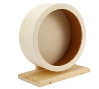 HOOWIFFY Silent Burr-free Pet Running Hamster for Small Animals Wheel Synthetic Material Design, Khaki Exercise and Suitable for Chinchillas and Little Mice