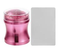 HOOWIFFY Silicone Nail Stamper Manicure Stamper Multi-functional Accurate Stamping Aluminum Alloy Silicone Tool for Those Who like Nail Art Professional Salon Home Use Random Color