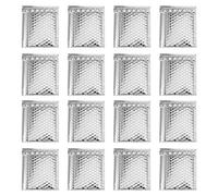 HOOWIFFY Silver Bubble Envelopes Suitable for Schools and Offices Self Sealing Padded Mailers 100 Pcs Synthetic Material for Cell Phone Cases and Fashion Accessories