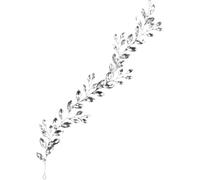 HOOWIFFY Silver Rhinestone Hair Band Bridal Headband Comfortable Wearing Lightweight Metal Material Simple Classic Style for Bride Women Parties Graduation