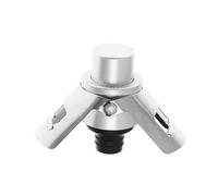 HOOWIFFY Silver Wine Sealer Stopper with Vacuum Pump Removes Air, Double-Ear Sparkling Wine Cap Made of Stainless Steel Abs Silicone, for Sparkling Wine Bottle Preservation