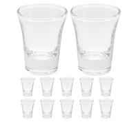 HOOWIFFY Small Glass Communion Cups Religious Tumblers Mini Chalice 10ml 12pcs Compatible with Standard Communion Trays for Church Service for Home and Event Use