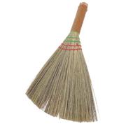 HOOWIFFY Small Hand Held Tabletop Broom with Comfortable Grip and Grass Material, Easy Maintenance Indoor House Broom for Desk Cleaning and Countertops