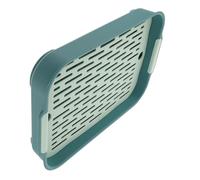 HOOWIFFY Small Pet Toilet Bunny Litter Box with Anti-Tip Design, Plastic Guinea Pig and Hamster Cage Toilet, Light Green Rectangular Potty for Rabbit Training and Clean Cage Supplies