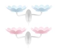 HOOWIFFY Soap Random Dish Hollow with Double-layer Drainage Punch-free Wall Mount Holder 2pcs Shape Structure Easy Installation Space Saving Housewarming Color for
