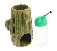 HOOWIFFY Standing Hamster Bottle Water Feeder Fully Washable Prevents Water Leaking Ceramic Support 80 Ml Capacity Beautiful Convenient Design Bottle for Hamster and Guinea Pig