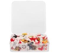 HOOWIFFY Thumbtacks Christmas Theme Resin and Metal Material 80pcs Versatile Push Pins that Will Not Hurt Your Hands for Cork Strips and Map Markers for Holiday DIY Crafts