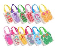 HOOWIFFY Tote Bags for with and Vibrant Flamingo and Watermelon Patterns 24pcs Non Woven Bags Lightweight Waterproof Hawaii Party Beach Parties Casual Outings