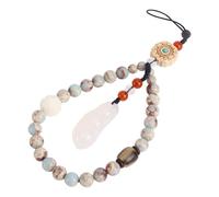 HOOWIFFY Vintage Shoushan Stone Phone Strap Lightweight and Easy to Attach Phone Hand Wrist Lanyard Chic and Fashionable Birthday Gift for Music Player and Cellphone