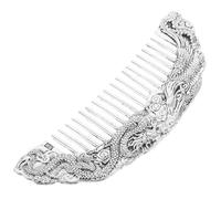 HOOWIFFY Vintage Silver Alloy Dragon Comb for Men, Multifunctional Use Massage Feature, Fine Tooth Detangling Comb Suitable for Hairstylist Essentials and Travel Grooming