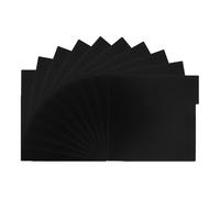 HOOWIFFY Vinyl Record Dividers Reusable and Easy Installation 15pcs Made of Sturdy Pp Black with Design for Organising Records and Books in Homes and Offices