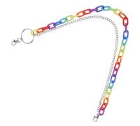 HOOWIFFY Waist Chain Rainbow Modeling Pants Chain Acrylic Plastic Durable Party Accessory for Women