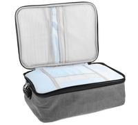 HOOWIFFY Waterproof and Fireproof with Lock Document Organizer Bag Multi-Layer Storage File Case Made of Sturdy Aluminum Alloy and Cationic Fabric Random Color for Home and Office Use