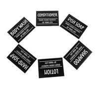 HOOWIFFY Waterproof Bathroom Labels Body Wash Bottle Label 3.5x2.0 Inch Oil-Proof PVC Self-Adhesive Sticker Minimalist Simple and Chic Bathroom Organization