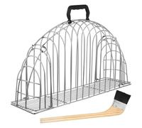 HOOWIFFY Wear-resistant Metal Cat Bath Cage with Brush Anti-scratch Pet Shower Netting for Home and Professional Use Lightweight Portable Design for Relaxing Cat Grooming and Washing