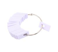 HOOWIFFY White Hair Color Ring Clip with Plastic and Stainless Steel Material for Professional Display Solution and Versatile Application at Home Or Client Consultations