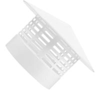 HOOWIFFY White Mushroom Shaped PVC Chimney Cover Thick Design Non-Scaling Rain and Snow Protection Vent Cap for Exterior Wall
