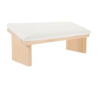HOOWIFFY White Nail Arm Rest for Nail Art Setting Comfortable Touch Faux Leather and Wood Material Easy to Clean Stylish Manicure Hand Rest Stand