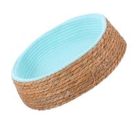 HOOWIFFY Wicker Cat Basket Bed for Puppies and Pets, Comfortable and Washable Grass and Wicker Material Dog Basket Medium Size for Pet Sleeping House