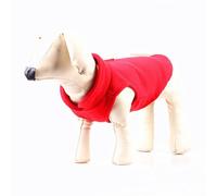HOOWIFFY Winter Warm Dog Vest for Small and Large Dogs, Red Polar Fleece Padded Coat with Breathable Fabric and Metal Ring, for Skiing and Cold Weather