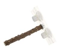 HOOWIFFY Wooden Parrot Perch Stand for Bird Cage Decorative and Reusable Bird Accessory Sturdy Natural Wood Material for Parrot