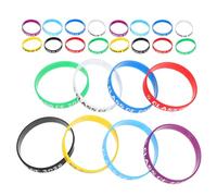 HOOWIFFY Wristband Stylish Graduation Design Unique Class of 2026 Graphics 24pcs Graduation Season Silicone Bracelets Lightweight and Easy to Distribute for Time and End of School Year