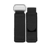 Hooxue 22mm/24mm Hook Loop Military Style band Adjustable-Length Velcro Nylon watch Strap Compatible with Panerai Bell & Ross watch (22mm, Black)