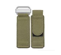 Hooxue 22mm/24mm Hook Loop Military Style band Adjustable-Length Velcro Nylon watch Strap Compatible with Panerai Bell & Ross watch (22mm, Army Green)