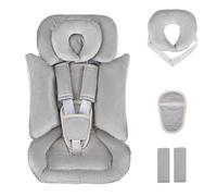 Hooyax Infant Car Seat Insert with Removable Head Support, Dual-Sided Baby Car Seat Cushion for Preemies & Newborns - Universal Head & Body Support for Car Seat, Stroller & Swing(Grey)