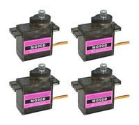 HOOYIJ 4 Pack MG90D Full Metal Gear Digital Micro RC Servo Mini Servos Motor Upgraded SG90 for Arduino RC Smart Car Robot Arm 450 Aircraft Boat DIY Projects 180 Degree PWM500-2500