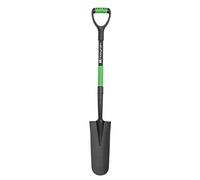 Hooyman Spade Shovel with Heavy Duty Carbon Steel Head Construction, Ergonomic No-Slip H-Grip Handles, D Handle, and Oversized Steps for Gardening, Land Management, Yard Work, Farming and Outdoors