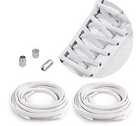 HooySprs No Tie Elastic Shoelaces,Flat Shoelaces with Metal Buckles, Shoelaces Replacement, Elastic No Tie Shoe Laces for Sneakers Kids/Adults Adjustable Laces