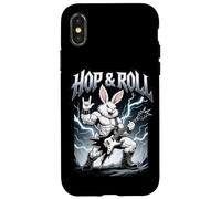 Hop and Roll Heavy Metal Bunny Rabbit Electric Guitar Rocker Case for iPhone X/XS