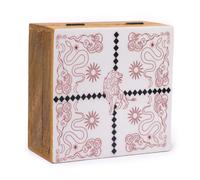 Hop Hare Big Enameled Square Box - Lion & Snakes