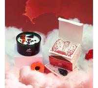 Ancient Wisdom Magic Candle with Flowers and Gems Hop Hare - Handmade Soy Wax Candle - 9x5cm (The Devil)