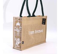 Hop Hare Jute Big Bag - I am Brave KDMD Brown One Size
