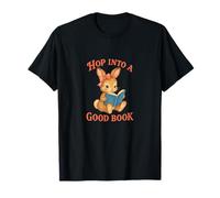 Hop into a good book bunny rabbit Reading Book T-Shirt