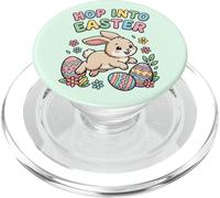 Hop Into Easter Bunny Cartoon Design PopSockets PopGrip for MagSafe