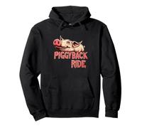 Hop On for an Exciting Piggyback Ride Adventure Pullover Hoodie