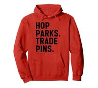 Hop Parks Trade Pins Cute Them Park Lover and Pin Collector Pullover Hoodie