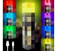 hopanrel LED Wall Torch Light, 7-Colour Night Light, USB Rechargeable Lighting, Bedside Lamp Gaming Room Decor, Hallway Decor, Home Decor Room Essentials, Video Game Gifts and Collectibles