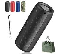 HOPASRISEE 2025 Upgraded Version Beatfy Vibe M13 Bluetooth Speaker, 360° Waterproof Bluetooth Speaker, 40w Enhanced Bass, Long Battery Life, Portable Wireless Speaker for Travel, Pool, Beach (Black)