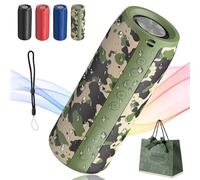 HOPASRISEE 2025 Upgraded Version Beatfy Vibe M13 Bluetooth Speaker, 360° Waterproof Bluetooth Speaker, 40w Enhanced Bass, Long Battery Life, Portable Wireless Speaker for Travel, Pool, Beach (Green)
