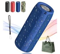 HOPASRISEE 2025 Upgraded Version Beatfy Vibe M13 Bluetooth Speaker, 360° Waterproof Bluetooth Speaker, 40w Enhanced Bass, Long Battery Life, Portable Wireless Speaker for Travel, Pool, Beach (Blue)