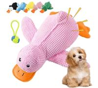 HOPASRISEE 2026 New Paw Love Calming Duck, Interactive Plush Duck Toy for Dogs, Durable Stuffed Calming Pillow with Quack Sound, Fun for Indoor Puppies and Senior Pups (Pink,L: 15x17.7 in)