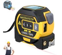 HOPASRISEE 2026 New the Almighty Ruler, Multifunctional Almighty Ruler 3 in 1 Infrared Laser Tape, Digital Tape Measure for Measuring Distance, Area, Volume & Pythagorean Theorem(Yellow,60M)